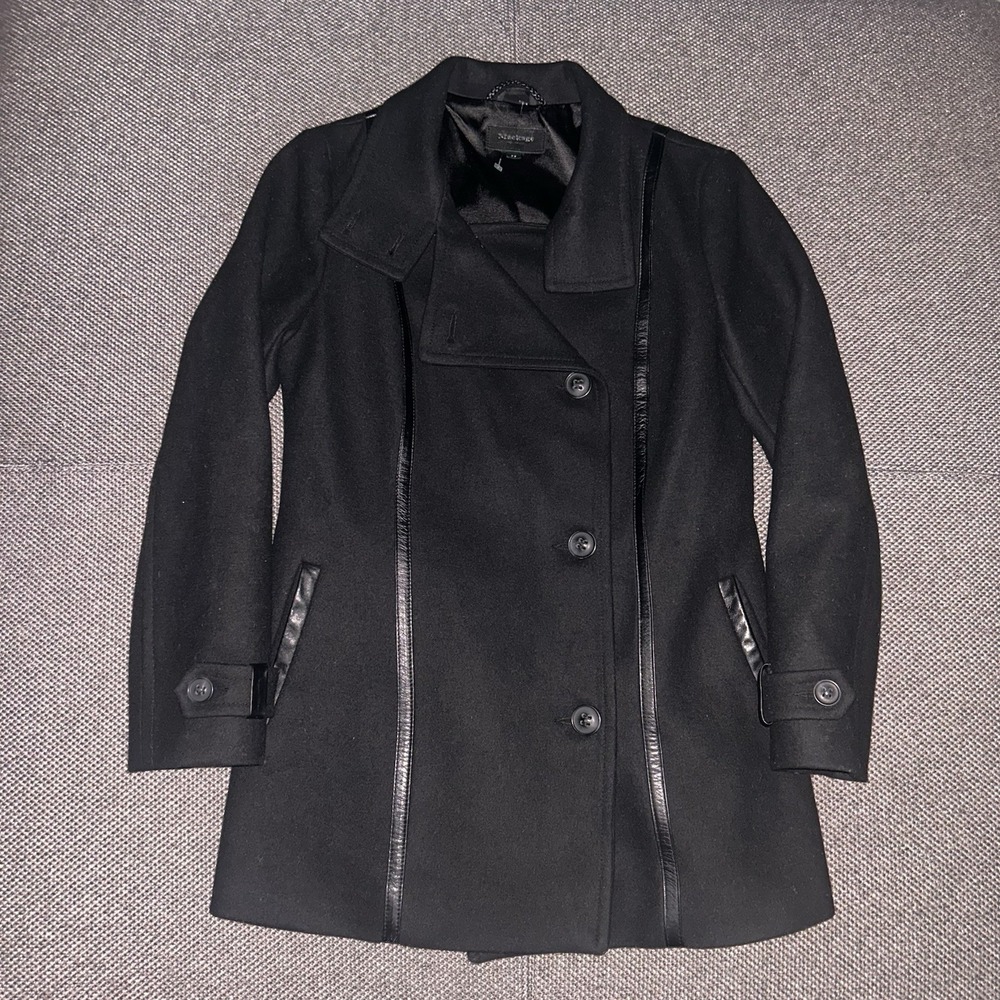 Mackage Montreal Black Wool Peacoat Women's Size Small Luxury Designer